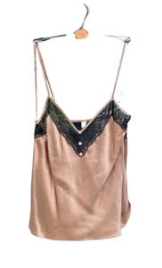 M&S ROSIE GOLD SILK & LACE CAMISOLE - Picture 1 of 6