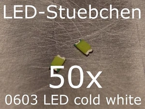50x 0603 LED blanco frío - Imagen 1 de 2