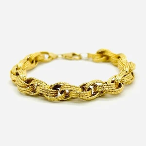 Bracciale Donna Argento Dorato Catena Larga _AGB003 - Bild 1 von 3