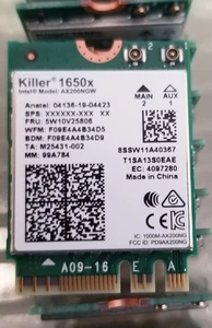 Killer Series for Intel AX1650x Gaming WiFi 6 Upgrade Adapter | M.2 WiFi Card - Picture 1 of 6