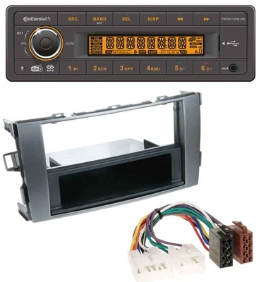 Continental Bluetooth MP3 USB DAB Autoradio für Toyota Auris 07-12 anthrazit-gra - Bild 1 von 4