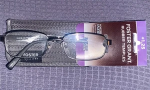 NEU Foster Grant 1,25 Brille Herren Lesebrille mit Etui Betrüger - Bild 1 von 3