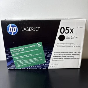 Genuine HP 05X Black High Yield Toner Cartridge CE505X New/Sealed - Zdjęcie 1 z 6