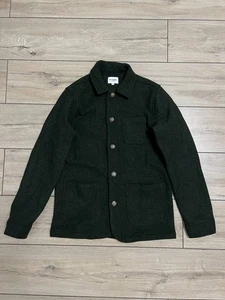 Herren October Editions Wolle Overshirt Hemd Langarm Wolle Khaki Jacke Gr. XS - Bild 1 von 10