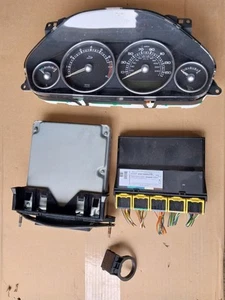 2006 JAGUAR X-TYPE 3.0 GAUGE SPEEDOMETER CLUSTER ECM IGNITION COMPUTER SET - Picture 1 of 8