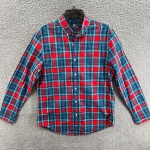 Vineyard Vines Button Down Classic Fit Tucker Hemd rot kariert Herren Medium M - Bild 1 von 15