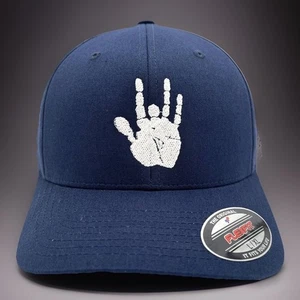 Jerry Garcia Hat Cap Fitted Mens L/XL Navy Embroidered Flexfit - Picture 1 of 18
