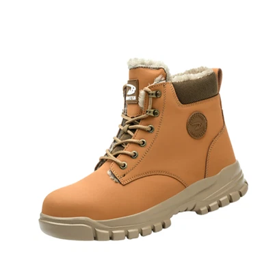 MARKENLOS Wasserdichte Winter Sicherheitsschuhe Herren Damen Mit Stahlkappe Arbeitsstiefel