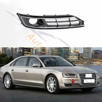 🔥Cubierta de rejilla de faros antiniebla para parachoques lateral derecho con orificio ACC para Audi A8 D4 2015-2016 Foto 1 de 4