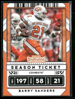 2020 Panini Contenders Draft Picks #9 Barry Sanders - Image 1 of 2