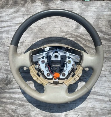 Volante Mazda Millenia 2002 cuero beige/gris estéreo controles de crucero OEM Foto 1 de 3