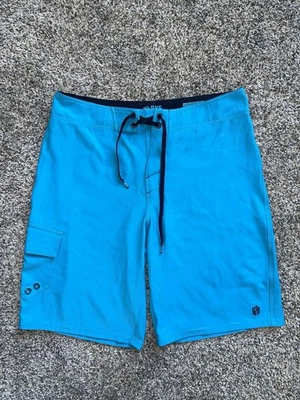 Pantalones cortos deportivos BKE para hombre 32 azules atléticos elásticos con cordón playa piscina Foto 1 de 4