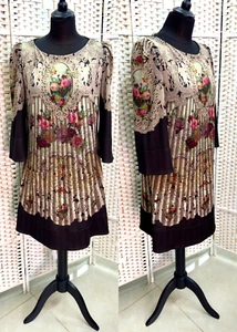 Michal Negrin Kleid mehrfarbig Blumen mit Kristallen Größe - 44 - - Bild 1 von 24