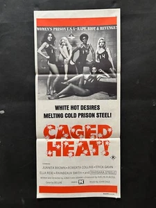 CAGED HEAT Australian Daybill Movie Poster cult womens prison exploitation - Picture 1 of 5