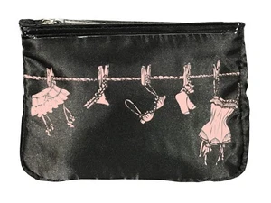 Chantal Thomass Cosmetic Make Up Pouch in Black Washing Line Design - Picture 1 of 3