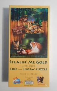 SUNSOUT Jigsaw Puzzle 300-piece - STEALIN’ ME GOLD #28882 - Picture 1 of 3