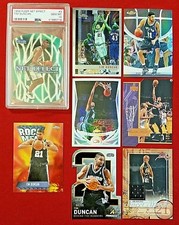 Panini Fleer UD Topps Chrome Tim Duncan Refractor Jersey Numbered PSA 10 Die-Cut