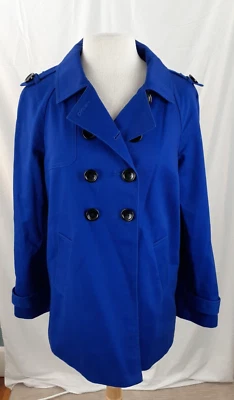 Daisy Fuentes Moda Women's M Cobalt Blue Peacoat Jacket Pockets Casual Outdoor - Image 1 of 4