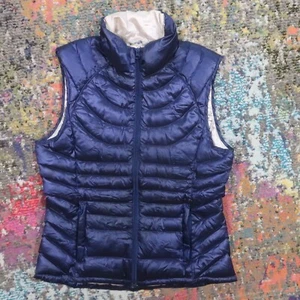 Bernardo Goose Down Puffer Vest Womens S Navy Ultralight Packable Nanno - Picture 1 of 7