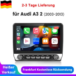 10.1" Autoradio Für AUDI A3 8P 03-2013 Carplay Android13 GPS Navi WIFI BT FM USB - Bild 1 von 17