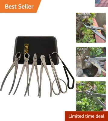 6 件盆景工具套装,凹形刀具,刀柄刀具,金钳,线切割机,Bon... — 第 1/4 张图片