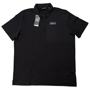 Travis Mathew Polo Shirt Mens 3XL Oceanside Solid Golf Short Sleeve Black NWT - Picture 1 of 8
