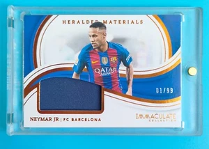 2023-24 Immaculate Barcelona Neymar JR Heralded 1/99 Patch 1/1 - Picture 1 of 2