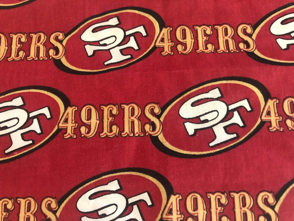 Fabric VINTAGE NFL San Francisco 49ers Remnant 9”x58” Wide)  Cotton New - Image 1 of 1