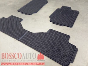 Rubber Floor Mats To Suit Ford Ranger PX|PX MKII Extended Cab 12-20 -CLEARANCE - Picture 1 of 2