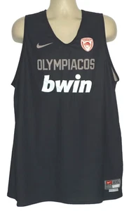 Nike Olympiacos B.C. bwin Men's Basketball Jersey Size: 2XL Length +2 Black - Picture 1 of 7