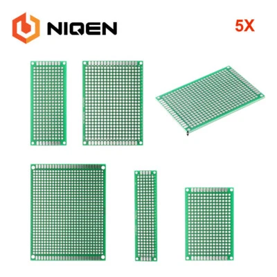 NIQEN 5 pcs Double Sided Prototype Diy Universal Printed Circuit PCB Board For Arduino