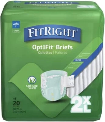 Ropa interior FitRight ULTRA protectora para incontinencia, absorción pesada, X XL 20ct Foto 1 de 3