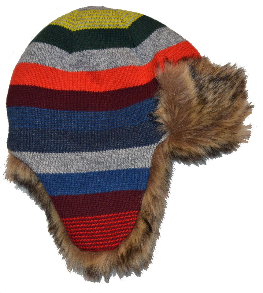 Sombrero Trampero Baby Gap Crazy Rayas Imitación Piel Forrado S/M 2-3 Años $30 NUEVO Foto 1 de 2