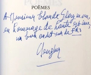 ENVOI dédicace 1984 LÉOPOLD SÉDAR SENGHOR : POÈMES - Picture 1 of 2