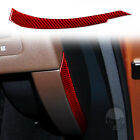 Red Real Carbon Fiber Co-pilot Storage Box Side Sticker For Infiniti FX35 FX50 