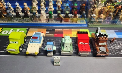 批量 6 件 迪士尼 皮克斯 汽车 乐高 迷你人偶 宏碁、Mater、Finn McMissile、Grem、Gu — 第 1/4 张图片