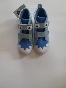 Toddler Boys High Top Blue Cat & Jack Dino Canvas Strap Sneakers New Size 11 - Picture 1 of 6