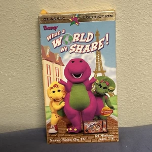 Barney - What a World We Share VHS 1999 Classic Collection Never Seen on TV Film - Picture 1 of 7
