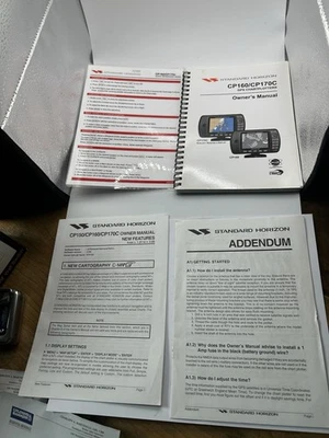 Standard Horizon CP160/CP170C GPS Chartplotters Owner's Manual w/Quick Reference - Image 1 of 3