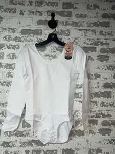 NWT! Shapermint Essentials All Day Every Day Long Sleeve Bodysuit - White - XL - Picture 1 of 7