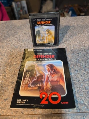 Atari 2600 7800+ Sears Telegames Defender With Manual Tested Combine Ship - Image 1 of 4