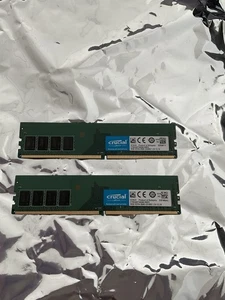 lot of 2) Each 8gb ddr4-2666 Crucial CT8g4dfs8266 RAM UDIMM Memory - Picture 1 of 2