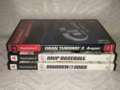 3 VIDEOJUEGOS SONY PlayStation 2: GT 3: A-SPEC, MVP BASEBALL, MADDEN 2005 *i* Foto 1 de 4