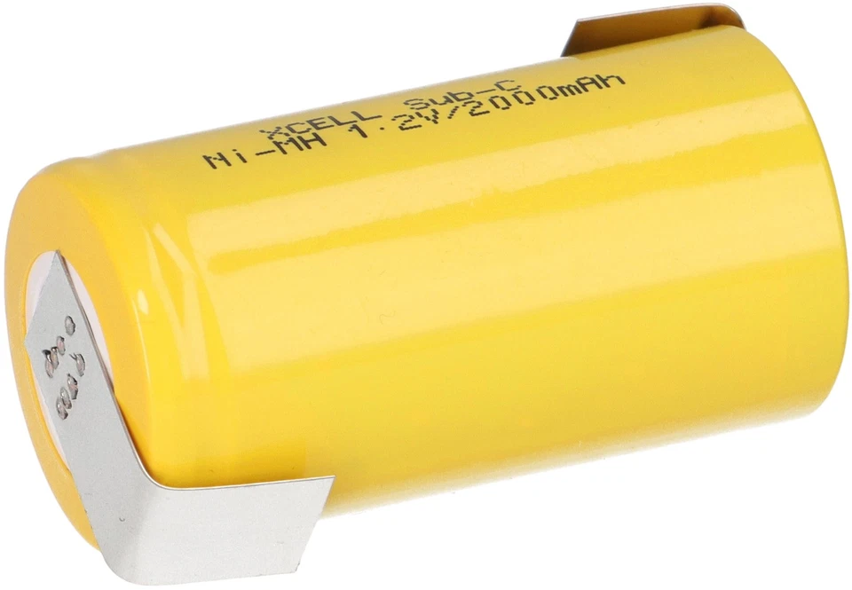 XCell Akku Sub-C 1,2V 2000mAh X2000SCR Hochstrom Z Lötfahne - Bild 1 von 4