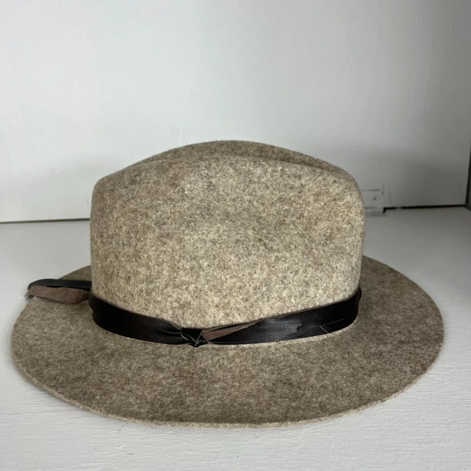 Sombrero Fedora ORVIS 100 % Lana con Borde Para Mujer Talla Grande Tostado Foto 1 de 4