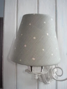 VANESSA ARBUTHNOTT**CANDLE LAMPSHADES**DOTTY DUCK EGG FABRIC COUNTRY CHIC - Picture 1 of 5