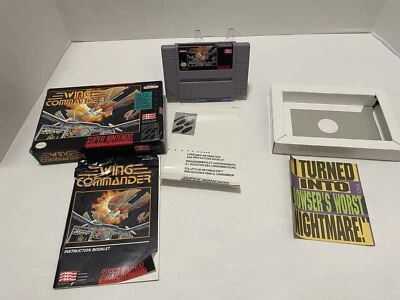 Wing Commander (Super Nintendo Entertainment System, 1992) CIB W/ Protector! - Image 1 of 4