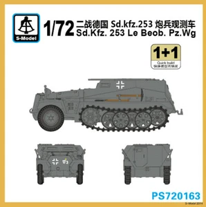 S-Model 1/72 720163 Segunda Guerra Mundial Alemán Sd.Kfz.253 Le Observ.Pz.Wg (2 Vehículos por Caja) - Imagen 1 de 1