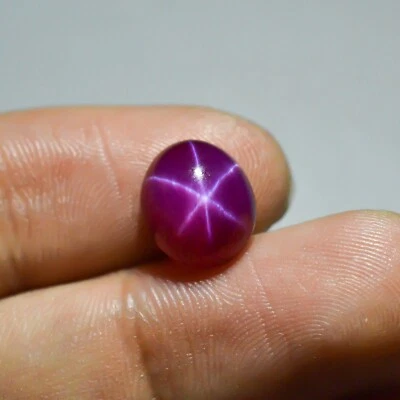 5 Cts Lab Created Pink Star Ruby Cabs Loose Gems For Making Jewelry 11X9X4 mm - Image 1 of 3