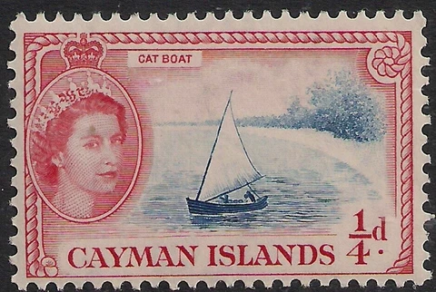 CAYMAN ISLANDS 1955 SG148 QEII ¼d. CAT BOAT  -  MNH Cover